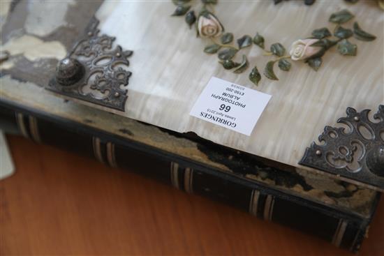 Victorian Morrocan bound photograph album A/F(-)